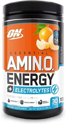 Передтренувальний комплекс Optimum Essential Amin.o. Energy + Electrolytes, мандарин, 285 г