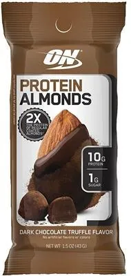 Мигдаль в протеїновій оболонці Optimum Nutrition Protein Almonds чорний шоколад-трюфель, 43 г