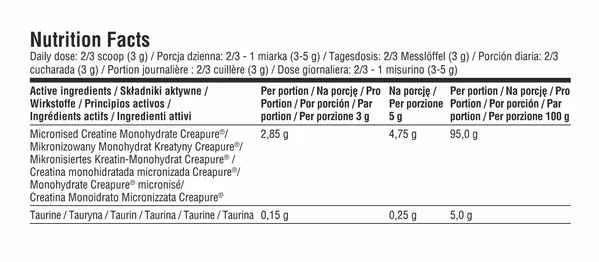 Креатин моногідрат 7Nutrition Creatine Creapure Без смаку, 500 г