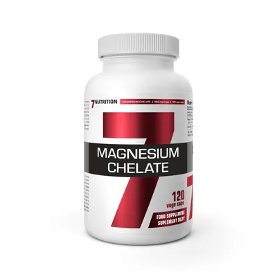 Магнію Хелат 7Nutrition Magnesium Chelate (Glycinate) 650 мг + B6 2,5 мг, 120 капсул