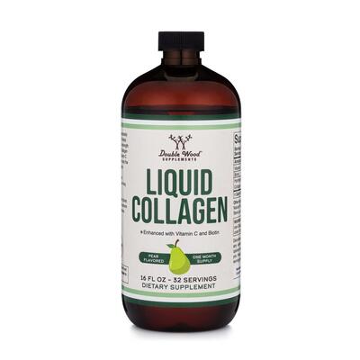 Коллаген с витамином C Double Wood Collagen Liquid with Vitamin C Pear, 480 мл