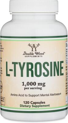 L-тирозин Double Wood L-Tyrosine 1000 мг, 120 капсул