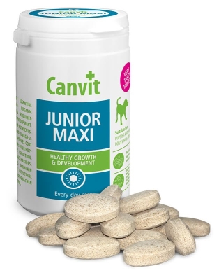 Витамины для собак Canvit Junior Maxi, 230 г