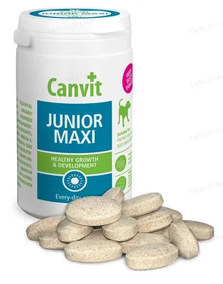 Вітаміни для собак Canvit Junior Maxi, 230 г