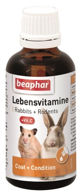 Мультивитаминная добавка Beaphar Lebensvitamine для грызунов и кроликов, 50 мл