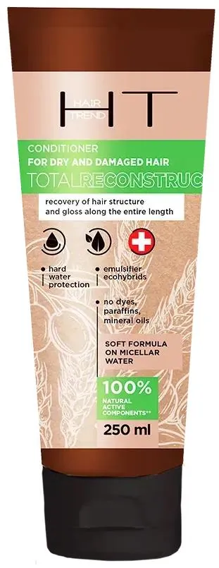 Бальзам-кондиціонер Hair Trend Total Reconstruction для сухого та пошкодженого волосся, 250 мл