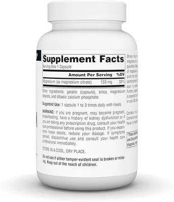 Магній цитрат Source Naturals Magnesium Citrate 113 мг, 90 гелевих капсул