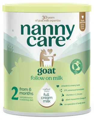 Суміш суха молочна Nannycare 2 на основі козиного молока для подальшого годування для дітей від 6 до 12 місяців, 800 г