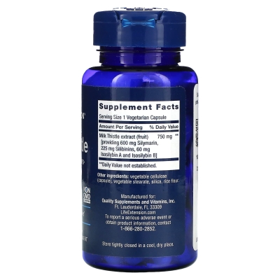 Силимарин (Расторопша) Life Extension European Milk Thistle, 60 желатиновых капсул