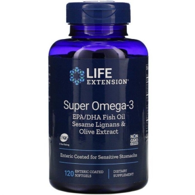 Супер Омега-3 Life Extension Omega Foundations Super Omega-3, 120 желатиновых капсул