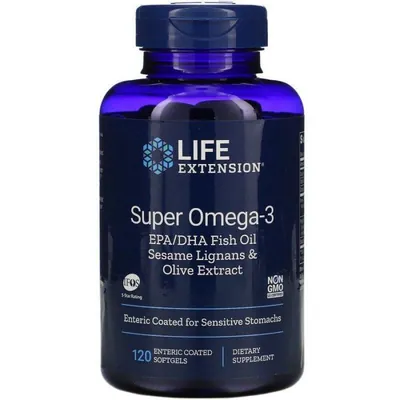 Супер Омега-3 Life Extension Omega Foundations Super Omega-3, 120 желатинових капсул