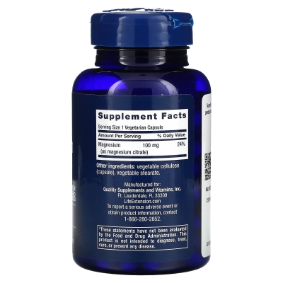 Магния цитрат Life Extension Magnesium (Citrate) 100 мг, 100 капсул