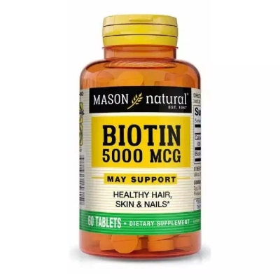 Биотин 5000 мкг Mason Natural Biotin, 60 таблеток