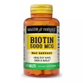 Биотин 5000 мкг Mason Natural Biotin, 60 таблеток