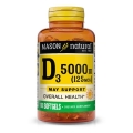 Витамин D3 5000 МЕ Mason Natural Vitamin D3,  100 гелевых капсул