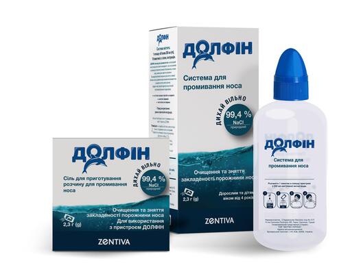 Долфін пристрій оториноларингологічний для промивання індив. ємністю 240 мл у компл. з засоб. д/пром