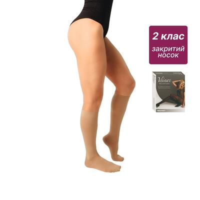 Гольфы компрессионные Veinax Microtrans 821L-BG микрофибра класс компрессии 2, длинные, бежевый, размер 4