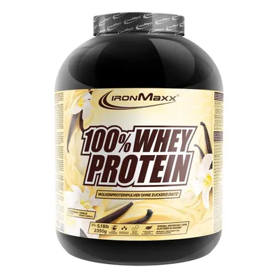 Протеїн сироватковий концентрат IronMaxx 100% Whey Protein французька ваніль, 2350 г (банка)