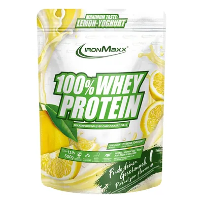 Протеїн сироватковий концентрат IronMaxx 100% Whey Protein лимонний йогурт, 500 г (пакет)