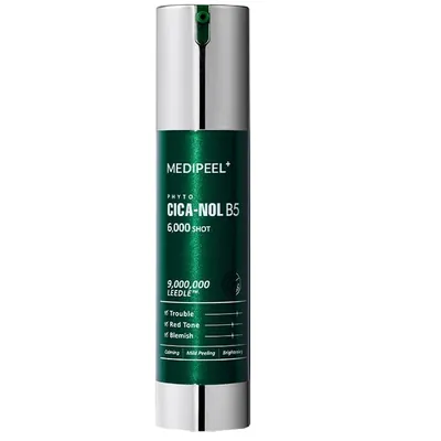 Сироватка-пілінг для обличчя Medi-Peel Phyto Cica-Nol B5 6000 Shot м'яка з подвійною концентрацією спікул і центели, 50 мл