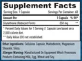 Глутатіон Haya Labs Glutathione 250 мг веганські капсули №60