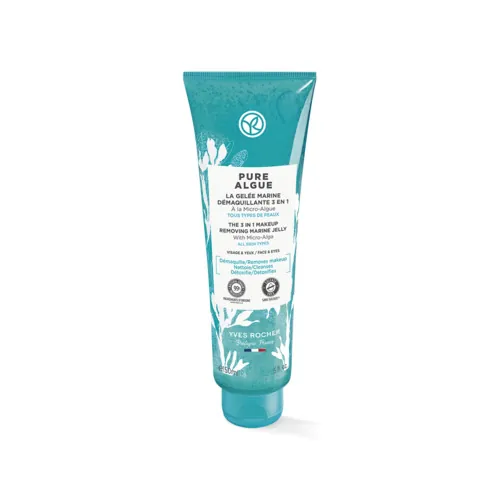 Желе для демакіяжу Yves Rocher Pure Algue 3в1 з Мікроводоростями для зволоження, 150 мл