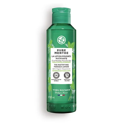 Лосьйон-пудра для обличчя Yves Rocher Pure Menthe з М’ятою для матовості, 150 мл