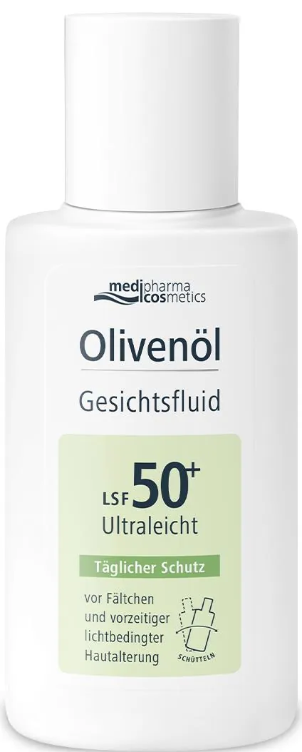 Флюїд для обличчя Medipharma Cosmetics Olivenol SPF50+ сонцезахисний ультралегкий, 50 мл