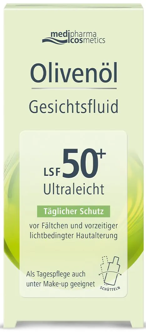 Флюїд для обличчя Medipharma Cosmetics Olivenol SPF50+ сонцезахисний ультралегкий, 50 мл