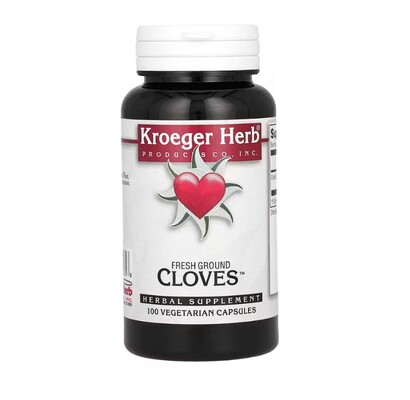 Свежемолотая гвоздика Kroeger Herb Co Fresh Ground Cloves, 100 вегетарианских капсул