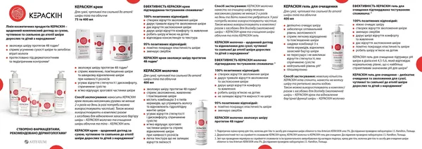 Молочко для обличчя та тіла Кераскін зволожувальне для сухої, чутливої та схильної до атопії шкіри, 400 мл
