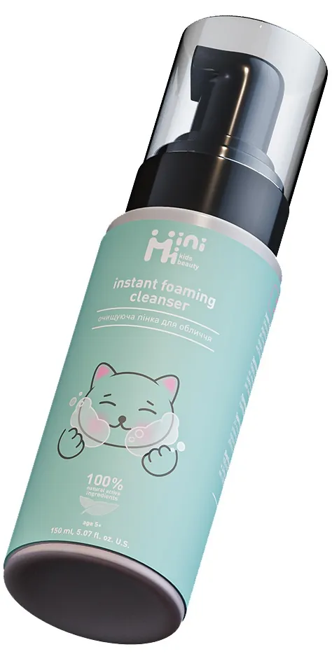 Пінка для обличчя MiniMi Kids Beauty очищаюча, 150 мл