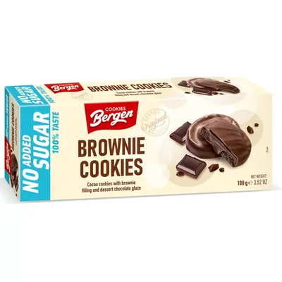 Печиво Bergen Brownie Cookies брауні, 128 г