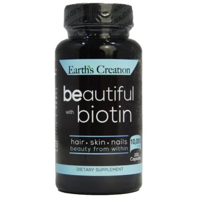 Біотин Earth's Creation Beautiful with Biotin 10 мг, 100 капсул