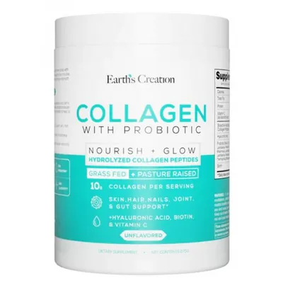 Колаген з пробіотиком Earth's Creation Collagen with probiotic + Hyaluronic Acid, 275 г
