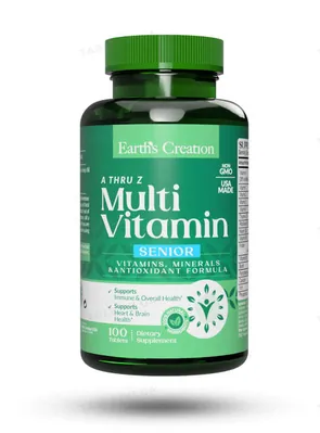 Мультивітамін для людей старше 50 років Earth's Creation Multivitamin (A thru Z) Senior, 100 таблеток