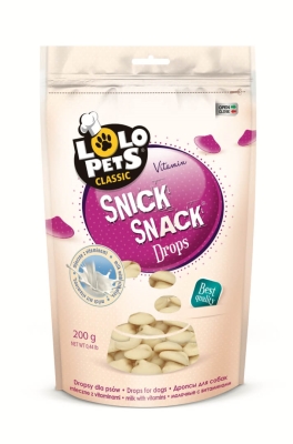 Лакомство для собак Lolo Pets Classic Drops дропсы молочные с витаминами, 200 г