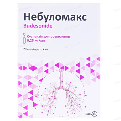 Небуломакс суспензія д/розпил. 0.25 мг/мл по 2 мл №20 (5х4) у конт. однодоз.