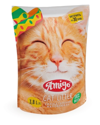 Наполнитель для туалета Amigo силикагелевый, 3,8 л