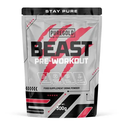 Передтренувальний комплекс Pure Gold Beast Pre-Workout, вишня, пакет 300 г