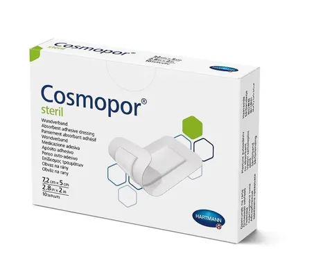 Пов'язка пластирна Cosmopor steril для закриття ран 7,2 см х 5 см стерильна, 1 штука