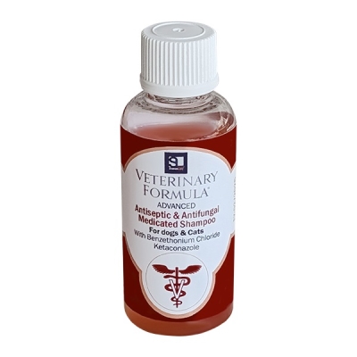 Шампунь для собак и кошек Veterinary Formula Advanced Antiseptic&antifungal антисептический и противогрибковый, 45 мл