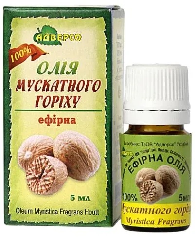 Олія ефірна Адверсо мускатного горіху, 5 мл
