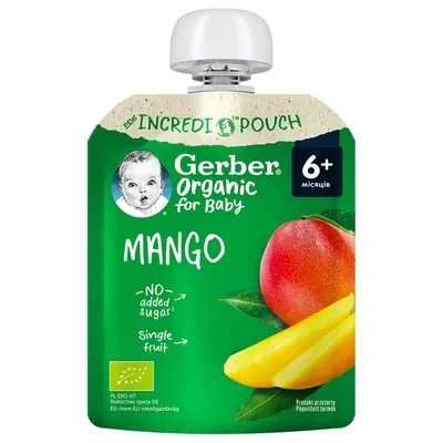 Пюре фруктове Gerber Organic манго, 80 г