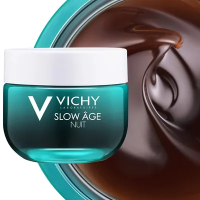 Крем-маска Vichy Slow Age нічна освіжаюча, для корекції ознак старіння шкіри, 50мл