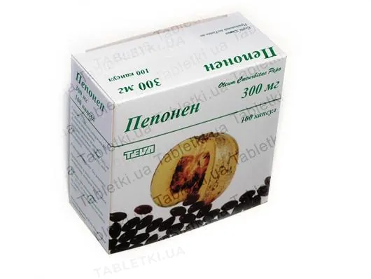 Пепонен капсули м'як. по 300 мг №100 (10х10)