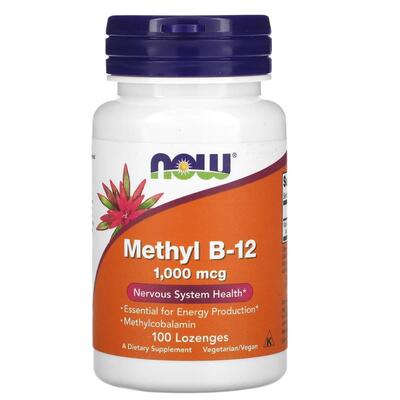 Метил В-12 NOW Methyl B-12 1000 мкг, 100 леденцов