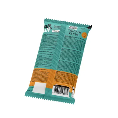 Ласощі для собак Half&Half у формі м'ясних паличок з куркою, 100 г