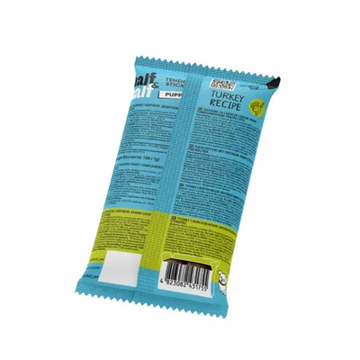 Ласощі для цуценят Half&Half у формі м'ясних паличок з індичкою, 100 г