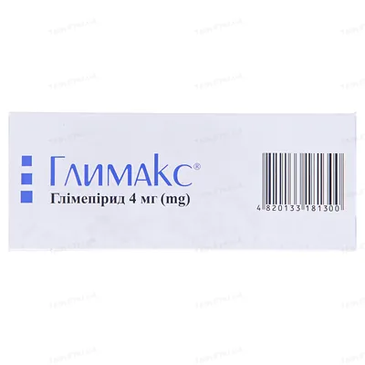 Глимакс таблетки по 4 мг №60 (10х6)